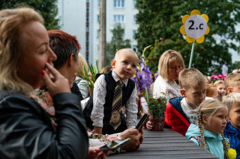 1 сентября в средней школе 88 в Риге, Латвия