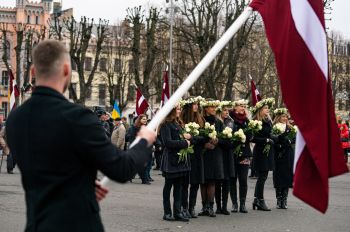 Шествие памяти легионеров СС в Риге, Латвия, 16 марта 2023