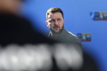 Президент Украины Владимир Зеленский на саммите НАТО в Вильнюсе, Литва, 12 июля 2023