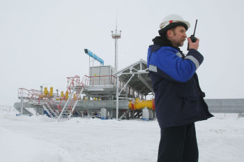 На газоизмерительной станции "Суджа" в Курской области, через которую российский газ начал поступать в украинскую газотранспортную систему для его последующего транзита в Европу