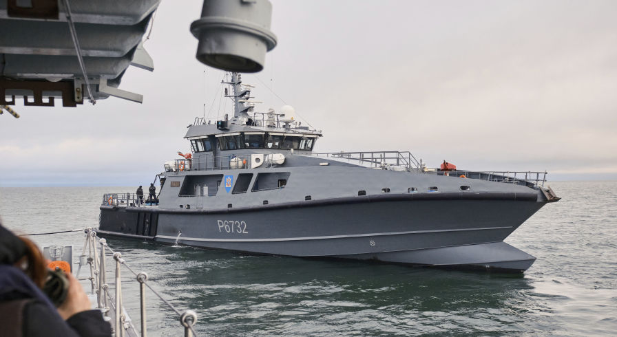 Эстонские военные корабли в рамках усиленного патрулирования НАТО в Балтийском море, 9 января 2025 года