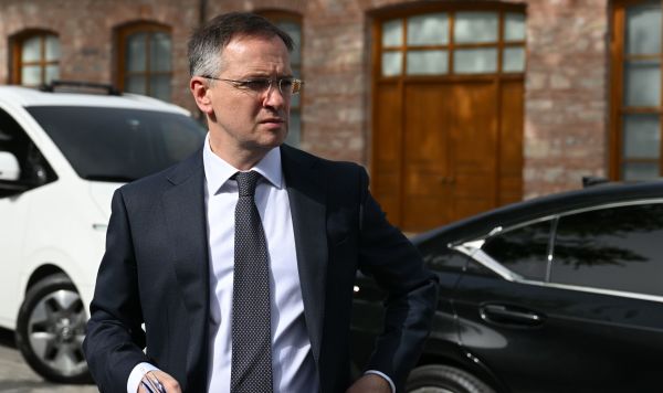 Помощник президента РФ Владимир Мединский после заявления российской делегации по итогам переговоров России и Украины в Стамбуле
