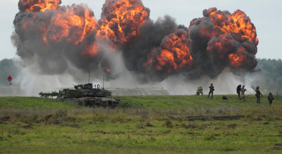 Военные учения в Ожише, Польша, 17 сентября 2025 г.