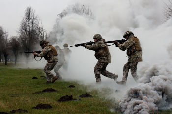 Тактические учения латвийской армии 