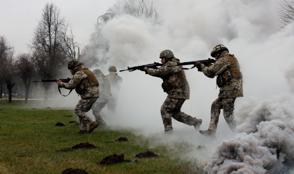 Тактические учения латвийской армии 