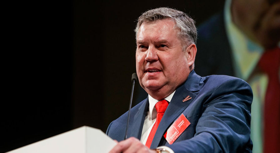 Янис Урбанович на съезде партии Согласие