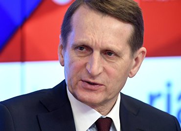 Директор Службы внешней разведки (СВР) Сергей Нарышкин во время заседания рабочей группы по подготовке к 75-летию освобождения Восточной Европы от нацизма